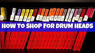 HOW TO SHOP FOR DRUM HEADS  What To Look For [upl. by Eetsim]