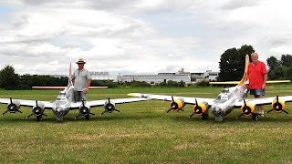 Two 19 ft B17 quotFlying Fortressquot in Formation [upl. by Devlen]