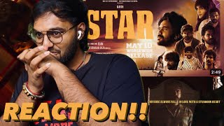 Star Official Trailer  REACTION  Kavin  Elan  Yuvan Shankar Raja  Lal Aaditi Preity [upl. by Ahsimak]