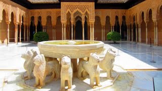 Patio de los Leones Nasrid Palaces Alhambra Granada Andalusia Spain Europe [upl. by Rigby]