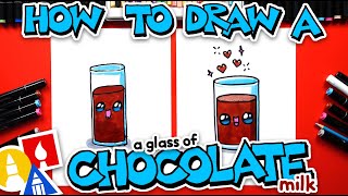 How To Draw A Glass Of Chocolate Milk [upl. by Damiano]