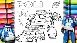 Robocar Polie drawing 🖌️🎨  Robocar poli TV cartoon  Colouring 🌈✨ craft by Colouringday [upl. by Tnomal]