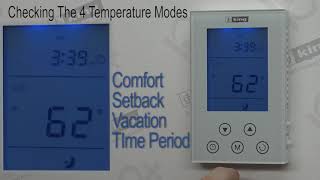 F902GFCI Floor Heating Thermostat Viewing Modes [upl. by Zetnwahs815]