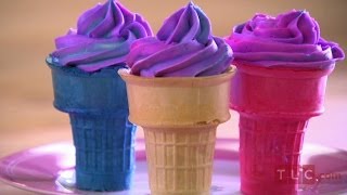 Sofia Makes Ice Cream Cone Cupcakes I Cake Boss [upl. by Hyrup]