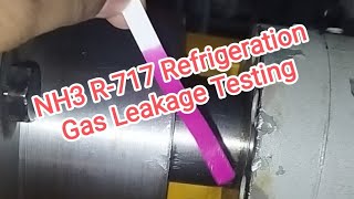 How to Check NH3 R717 refrigeration gas leakage  testing through PhenolphthaleinLitmus paper [upl. by Netsreik]