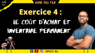 comptabilité analytique exercice 4  le coût dachat et inventaire permanent [upl. by Acnaiv]