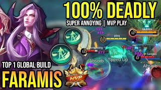 FARAMIS BEST BUILD 2023  BUILD TOP 1 GLOBAL FARAMIS GAMEPLAY  MOBILE LEGENDS✓ [upl. by Ritz442]