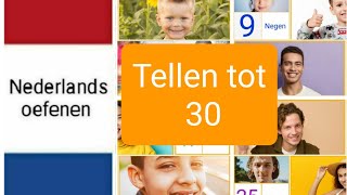 Tellen tot 30  counting to 30  Nederlands leren  woordenschat  NT2  learning Dutch [upl. by Chassin689]