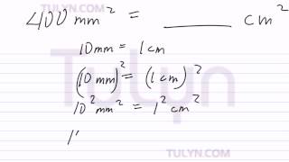 Conversion of Metric Units Squared Millimeters to Squared Centimeters [upl. by Crow609]