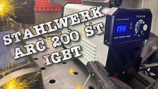 Stahlwerk ARC 200 ST IGBT MMA EHand Schweißgerät im Einsatz  Schweißen mit Elektrode 🥳 [upl. by Ecart]