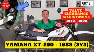 EP4 Yamaha XT250 3Y3 1979  1990 valve adjustment  Valve Clearance Adjustment  Ventileinstellung [upl. by Elorac475]