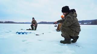 Ice Fishing on Lake Pleasant 4K [upl. by Rigby]