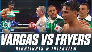 Emiliano Fernando Vargas Overwhelms Opponent For Entire Fight  FIGHT HIGHLIGHTS amp INTERVIEW [upl. by Ayikin]