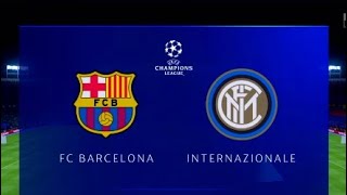 FC BARCELONA x INTERNAZIONALE INTER DE MILÃO UEFA CHAMPIONS LEAGUE  FIFA 20 [upl. by Dorita]