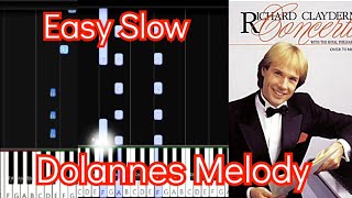 Dolannes Melody  Richard Clayderman  Synthesia [upl. by Yelrah]