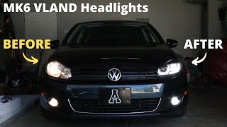 VLAND Headlights Install amp Review  MK6 GTIGolf [upl. by Ydiarf]