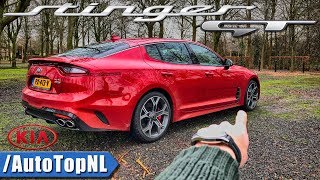 Kia Stinger GT REVIEW POV on AUTOBAHN by AutoTopNL [upl. by Corley]