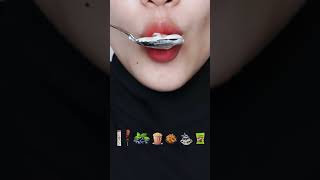 ASMR Eat soft and crunchy foods 🍡🍿🫐🥛🫐 6 food asmr eating shorts video [upl. by Lihkin352]