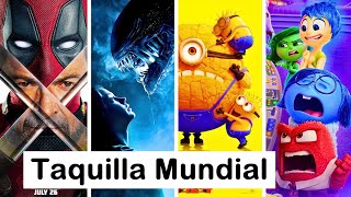 Deadpool y Wolverine es Top 24 de Taquilla Mundial Intensamente 2 vence al Rey León LA Gru en 900M [upl. by Latty]