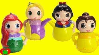 Kids Toy Videos Disney Princess Tea Party Learn Colors [upl. by Nevile]