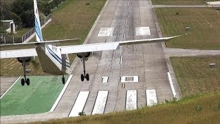 Dangerous Airport St Barth Landings and Departures  HD [upl. by Baggett]