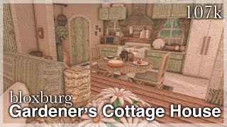 Bloxburg  Gardeners Cottage House Speedbuild interior  full tour [upl. by Peltz986]