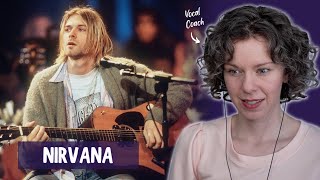 Firsttime Reaction to quotThe Man Who Sold the Worldquot  Vocal Analysis feat Nirvana on MTV Unplugged [upl. by Oakes]