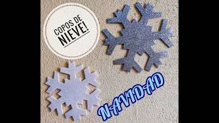 COMO HACER COPOS DE NIEVE SNOWFLAKES SUPER FÁCIL [upl. by Enyrat]