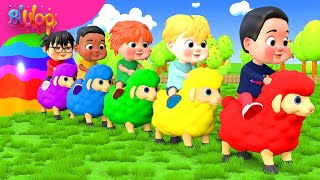 Baa Baa Black Sheep  Colorful Sheep Song  BluLoo Nursery Rhymes amp Kids Songs [upl. by Artep704]