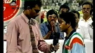 Tendulkar Post Match Interview after scoring 134 runs against Australia 1998 [upl. by Lahcar75]