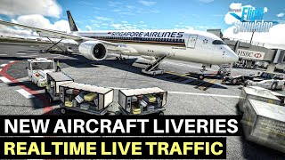 MSFS  LIVERIES amp LIVE AIR TRAFFIC  FSLTL  PSXT  REALTRAFFIC [upl. by Brader]