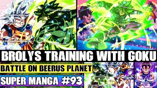 GOKU VS VEGETA BEGINS Brolys Training On Beerus Planet Dragon Ball Super Manga Chapter 93 Review [upl. by Gillian412]