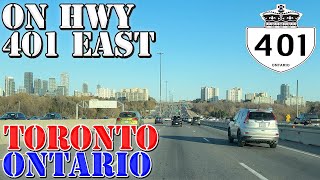 ON 401 East  BUSIEST Highway in North Armerica  Toronto  Ontario  Canada  4K Highway Drive [upl. by Ibbie122]