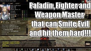 Neverwinter Nights Smite Avenger Paladin Fighter Weapon Master Build [upl. by Cutter427]