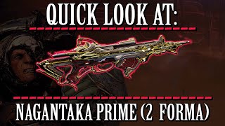 Warframe  Quick Look At Nagantaka Prime 2 Forma [upl. by Earazed]