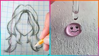 Easy Art TIPS amp HACKS That Work Extremely Well ▶ 10 [upl. by Krissy]