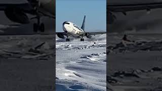 B737200 Takeoff from SnowCovered Runway [upl. by Stafani]