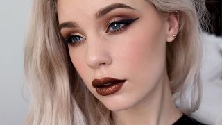 Autumn Makeup w Metallic Lips [upl. by Odraode]