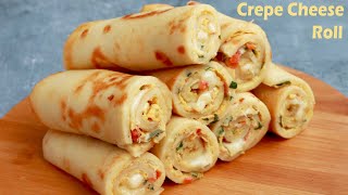 মাত্র ৫ মিনিটে সকালের নাস্তা তৈরির রেসিপি  Easy Nasta Recipe  Crepe Egg Roll Recipe [upl. by Mchale]