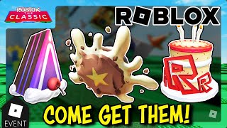 🔴 LAUNCHING ALL 3 ITEMS  DEVELOPER SLICE STAFF CAKE amp STAR CREATOR PIE Roblox  The Classic [upl. by Naahs721]