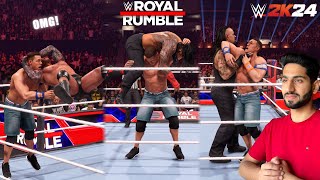 JOHN CENA ENTERS ROYAL RUMBLE AT NO1  WWE 2K24 [upl. by Inge]