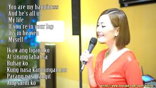 Ric Manrique Jr  Ikaw Ang Ligaya Ko Lyrics amp English Translation TERESA COVER [upl. by Brigid]