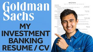 My Goldman Sachs Resume for Investment Banking [upl. by Daniela693]