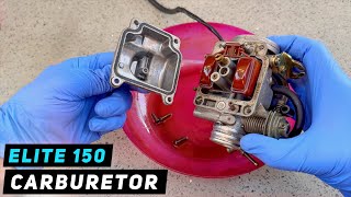 Honda Elite  Spacy 150  Carburetor Disassembly  Cleaning  Assembly  Mitchs Scooter Stuff [upl. by Naitsirhc]