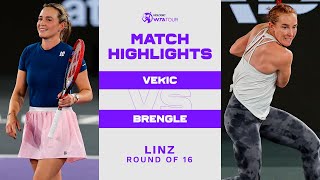 Donna Vekic vs Madison Brengle  2023 Linz Round of 16  WTA Match Highlights [upl. by Fancy]