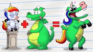 EINHORNSOMMERGRIPPE NEU Junge amp Drache  Cartoons für Kinder  Wildbrain Toons [upl. by Erdnad]