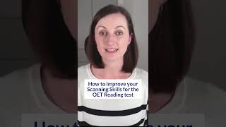 Best tips to improve your Scanning skills for OET Reading [upl. by Lorin]