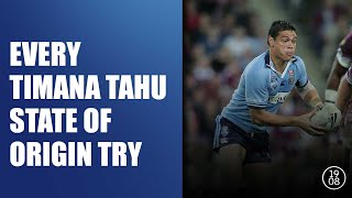 Every Timana Tahu State of Origin try [upl. by Antin936]