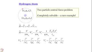 Week 5Lecture 24  Hydrogen Atom Schrodinger Equation [upl. by Uwton]