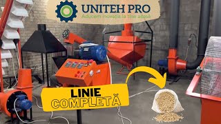 Linie completa productie peleti rumegus resturi vegetale  Uniteh PRO [upl. by Benildas186]